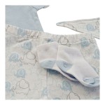 Set Cadou pentru bebeluși DKD Home Decor BE-180261 Albastru Alb Roz (2 Unități)