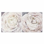 Pânză DKD Home Decor Pânză Lemn MDF 80 x 3 x 80 cm Floare