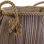 Coș Multifuncțional DKD Home Decor Albastru Roșu Natural Fibră naturală (2 Unități)