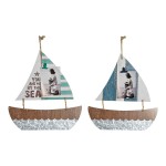 Decorațiune Suspendată DKD Home Decor Producător de lumânări Maro Multicolor Mediterană 40 x 2 x 43 cm (2 Unități)