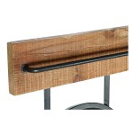 Oglindă de perete DKD Home Decor Negru Metal Brad Oglindă (80 x 15 x 20 cm)