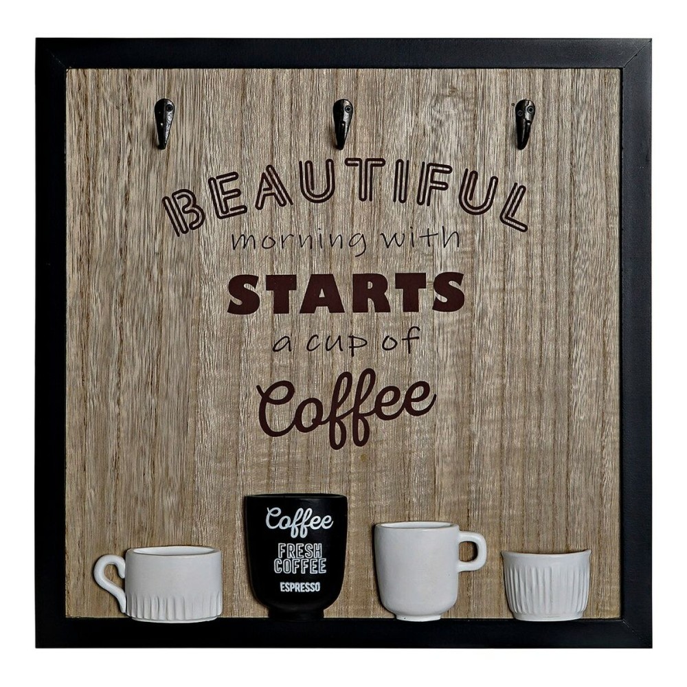 Cuier de perete DKD Home Decor 8424001775712 Lemn Rășină Lemn MDF Vintage 41 x 3 x 41 cm