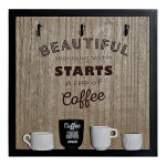 Cuier de perete DKD Home Decor 8424001775712 Lemn Rășină Lemn MDF Vintage 41 x 3 x 41 cm