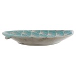 Decorațiune pentru Centrul Mesei DKD Home Decor Turquoise Porțelan 27,5 x 16 x 3 cm