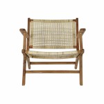 Fotoliu DKD Home Decor MB-182316 Natural Maro Deschis Tec 69 x 78 x 68 cm