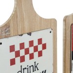 Stojan na klobouky DKD Home Decor Roșu Lemn Metal (2 pcs) (21 x 5 x 45 cm)