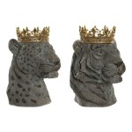 Figură Decorativă DKD Home Decor Gri Auriu* Colonial Animal 27,5 x 23,5 x 33 cm (2 Unități)