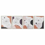 Pânză DKD Home Decor polistiren Pânză 40 x 2,5 x 50 cm (4 Piese)