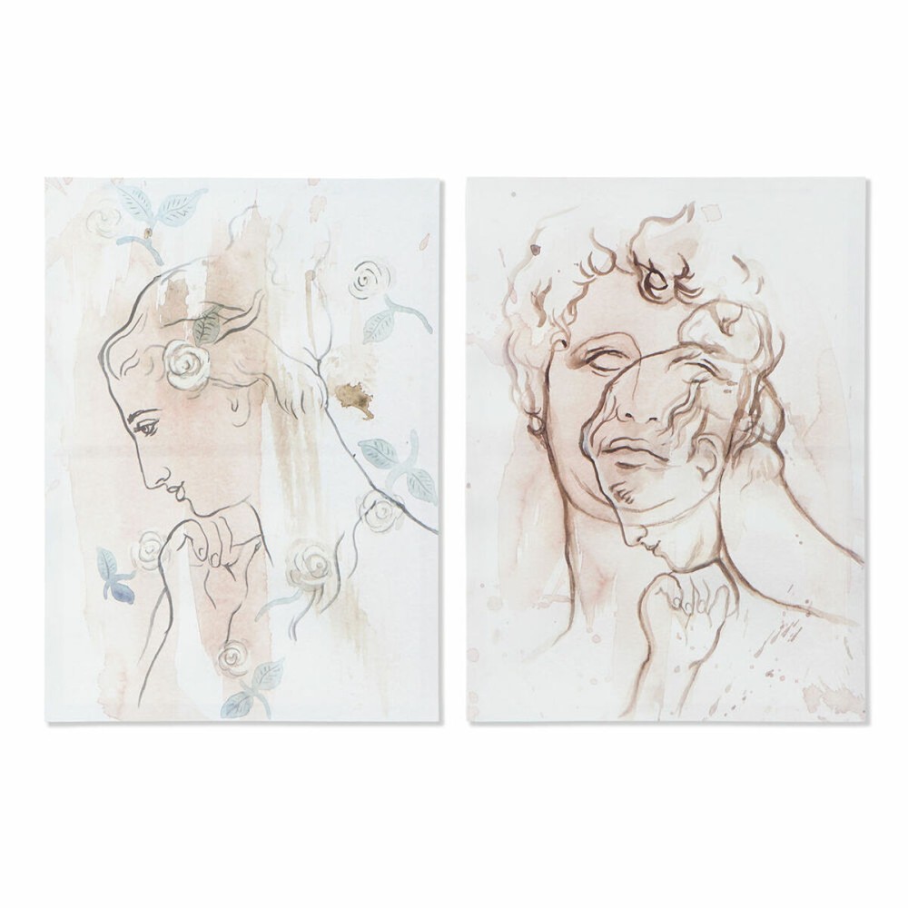 Pânză DKD Home Decor Pânză Lemn MDF 50 x 1,8 x 70 cm