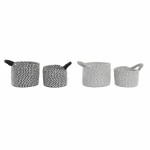 Set de Coșuri DKD Home Decor Fibră naturală 18 x 18 x 14 cm