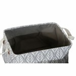 Coș Multifuncțional DKD Home Decor Alb Maro Gri Bleumarin Frunza a unei plante Boho 40 x 30 x 24 cm Plastic 3 Piese (2 Unități)
