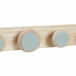 Cuier de perete DKD Home Decor Plastic Lemn MDF Tropical 48 x 6 x 7,5 cm (2 Unități)