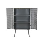 Raft DKD Home Decor Natural Gri Metal Lemn 2 Rafturi (79 x 39 x 133 cm)