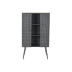 Raft DKD Home Decor Natural Gri Metal Lemn 2 Rafturi (79 x 39 x 133 cm)