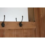 Cuier cu Raft DKD Home Decor Maro Negru Pin Oglindă Natural Alpino 124 x 40 x 200 cm