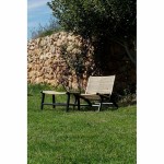 Fotoliu DKD Home Decor Negru Natural Lemn Tec 65 x 78 x 68 cm