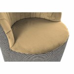 Fotoliu DKD Home Decor Negru Maro Poliester Muştar (69 x 66 x 85 cm)