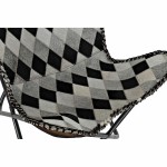 Fotoliu DKD Home Decor Maro Piele Alb Fier (70 x 70 x 90 cm)