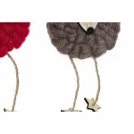 Ornament de Crăciun DKD Home Decor Poliester Lemn Ren (3 pcs) (8 x 3 x 26 cm)