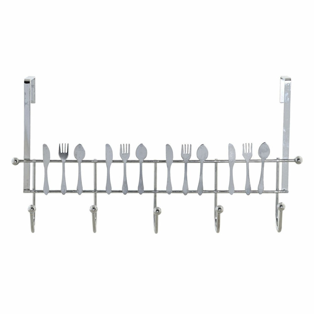 Cuier pentru uși DKD Home Decor Argintiu Metal Plastic 34 x 17 x 9 cm