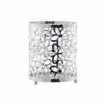 Coș de tacâmuri DKD Home Decor Argintiu Metal Margaretă 12 x 12 x 15 cm