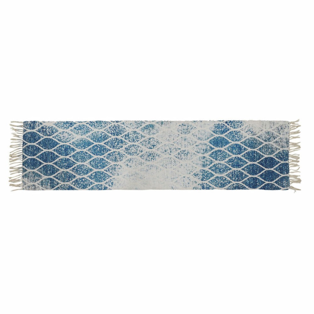 Covor DKD Home Decor Albastru Bumbac Chenille (60 x 240 x 1 cm)