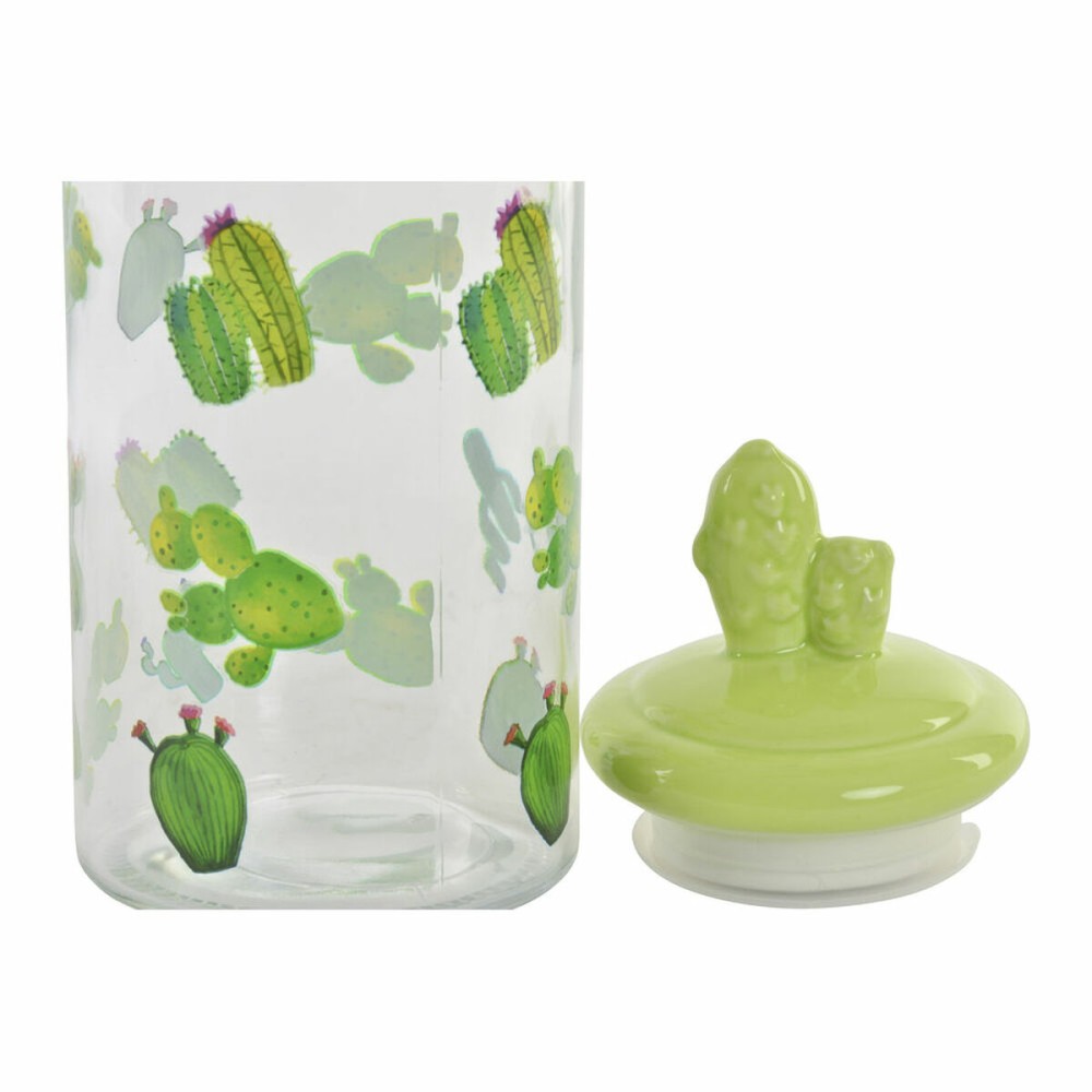 Staniu DKD Home Decor Ceramică Geam Cactus PE Boho (1400 ml) (10,5 x 28 cm)
