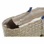 Geantă de Plajă DKD Home Decor Portocaliu Natural Bleumarin Fibră 49 x 18 x 37 cm (2 Unități)