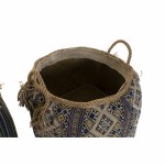 Coș DKD Home Decor Multicolor Fibră naturală Boho 41 x 41 x 40 cm 2 Piese (2 Unități)
