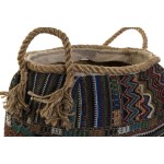 Coș DKD Home Decor Multicolor Fibră naturală Boho 30 x 30 x 30 cm 2 Piese (2 Unități)