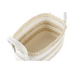 Coș DKD Home Decor Alb Bej Fibră naturală 33 x 16 x 19 cm