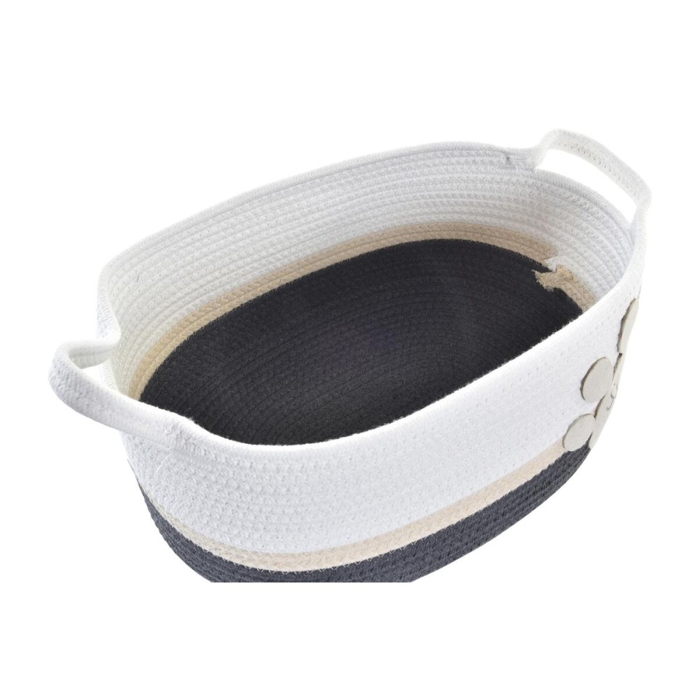 Set de Coșuri DKD Home Decor Alb Gri Crem 60 x 31 x 25 cm 3 Piese