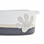 Set de Coșuri DKD Home Decor Alb Gri Crem 60 x 31 x 25 cm 3 Piese