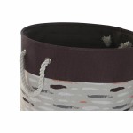 Coș pentru rufe murdare DKD Home Decor Gri Portocaliu 45 x 45 x 45 cm (3 Unități)