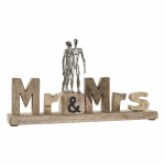 Figură Decorativă DKD Home Decor Mr & Mrs Argintiu Aluminiu (51 x 7,5 x 28 cm)