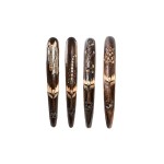 Decorațiune de Perete DKD Home Decor Bej Lemn Maro închis Mască Tribal (15 x 6 x 100 cm) (4 Unități)