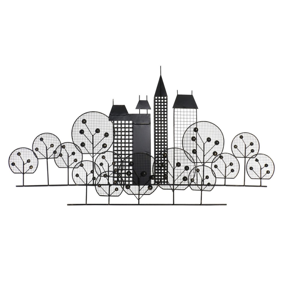 Decorațiune de Perete DKD Home Decor Negru Auriu* Loft 105 x 6 x 56 cm