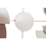 Decorațiune de Perete DKD Home Decor Alb Alb/Roz Auriu* Roz deschis Modern Scandi 30 x 40 cm 110 x 6,4 x 49 cm