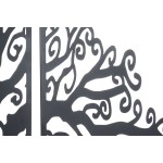 Decorațiune de Perete DKD Home Decor 3 Piese Negru Copac Metal (105 x 1,3 x 91 cm)