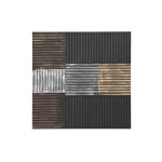 Decorațiune de Perete DKD Home Decor Negru Auriu* Glamour Modern Lemn MDF (91 x 3 x 91 cm)