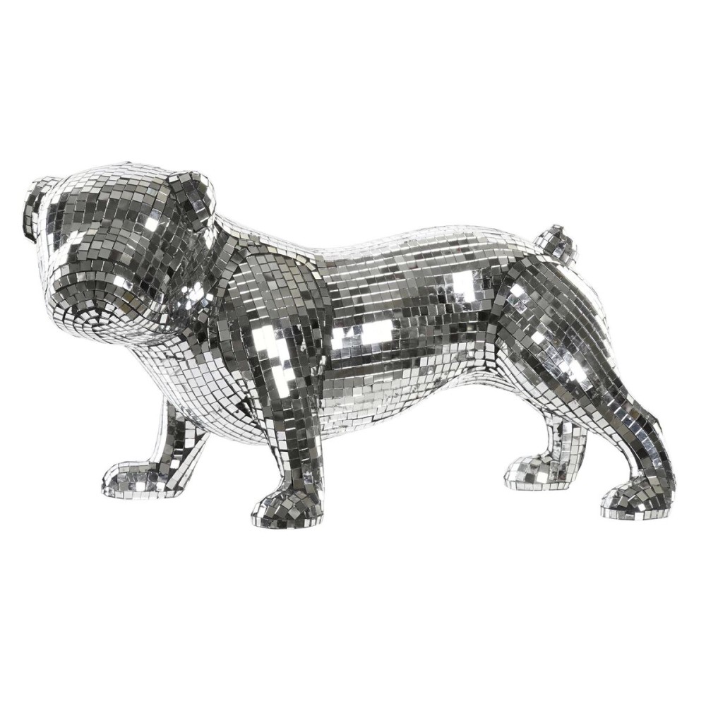 Figură Decorativă DKD Home Decor Engleză Argintiu Bulldog Rășină Modern (45,5 x 21,5 x 25 cm)
