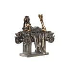 Figură Decorativă DKD Home Decor Femeie Cupru Rășină (30,5 x 15,5 x 28,5 cm)