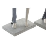 Figură Decorativă DKD Home Decor Gri Roz 18 x 10 x 37 cm Partener (2 Unități)