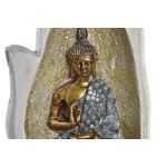 Figură Decorativă DKD Home Decor Gri Auriu* Buda Rășină (10 x 7,2 x 20,9 cm) (2 Unități)