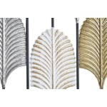 Decorațiune de Perete DKD Home Decor Negru Metal Multicolor Modern Frunza a unei plante (35 x 2 x 90 cm)