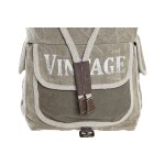 Rucsac Casual DKD Home Decor Stea Vintage Gri Bumbac Piele (30 x 17 x 44 cm)