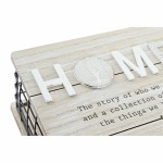 Cutie Decorativă DKD Home Decor Negru Natural Metal Lemn MDF