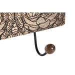 Cuier de perete DKD Home Decor Metal Lemn de mango Natural Buda Oriental 38 x 6 x 18 cm