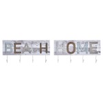 Cuier de perete DKD Home Decor Lemn Metal Plajă 45 x 5 x 23 cm (2 Unități)