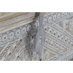 Cufăr DKD Home Decor 88 x 40 x 45 cm Alb Alamă Lemn de mango